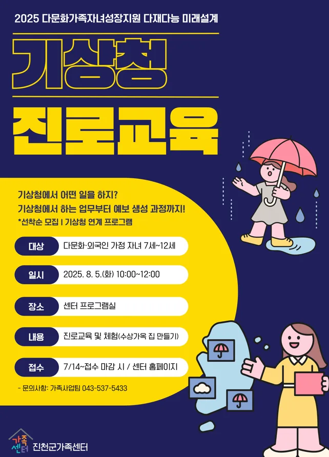 2025년 여름방학 진로 체험: 기상청 교육 참여 방법