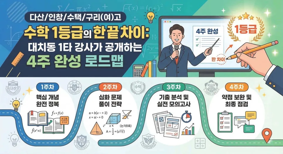 구리·다산 고1 수학 1등급 로드맵: 4주 완성 전략 2026