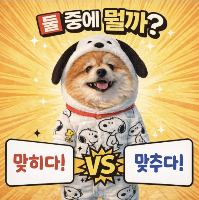 맞히다 vs 맞추다, 2026년 올바른 맞춤법 사용법 완벽 정리