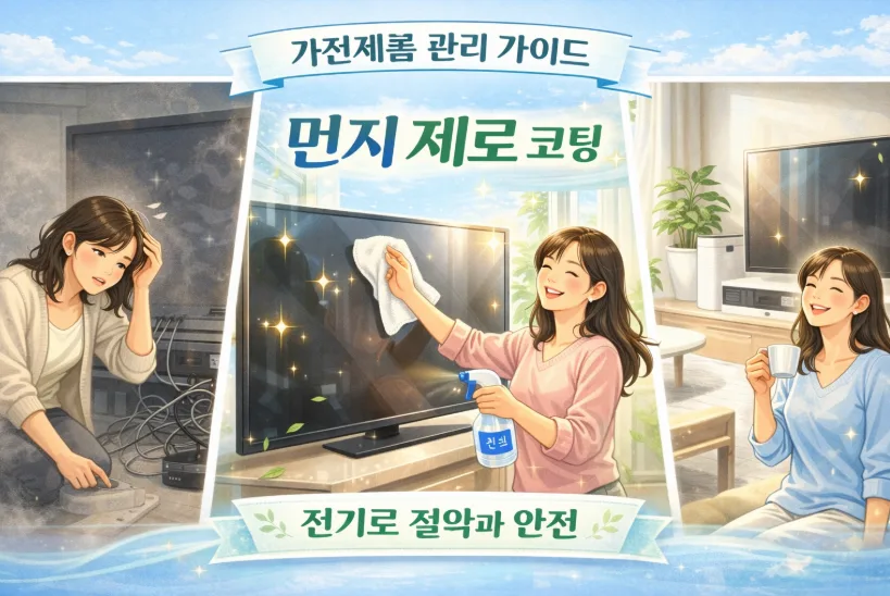 가전제품 관리법 2026: 린스 코팅으로 먼지 차단, 전기료 절약 꿀팁