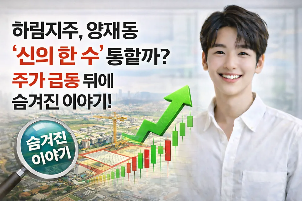 하림지주 양재동 개발, 2026년 주가 상승 모멘텀 될까? — 비즈니스·경제 — ssisisi