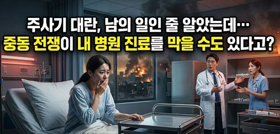 중동 전쟁이 주사기 대란 부른다? 2026년 의료 공급망 위기 총정리