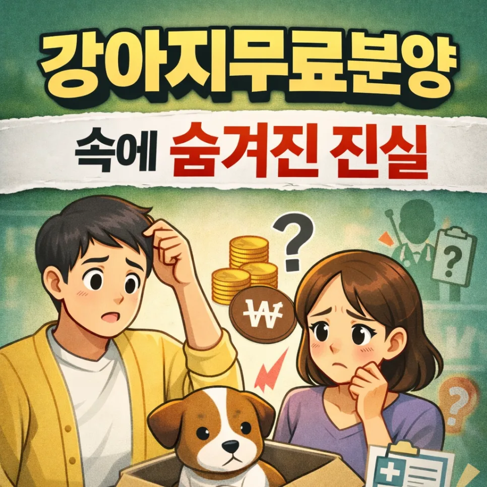강아지 무료 분양, 숨겨진 비용과 충동 입양 위험 2026