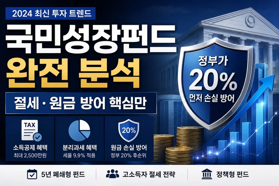 국민성장펀드 2026: 절세 한도와 원금 방어 전략 완벽 분석