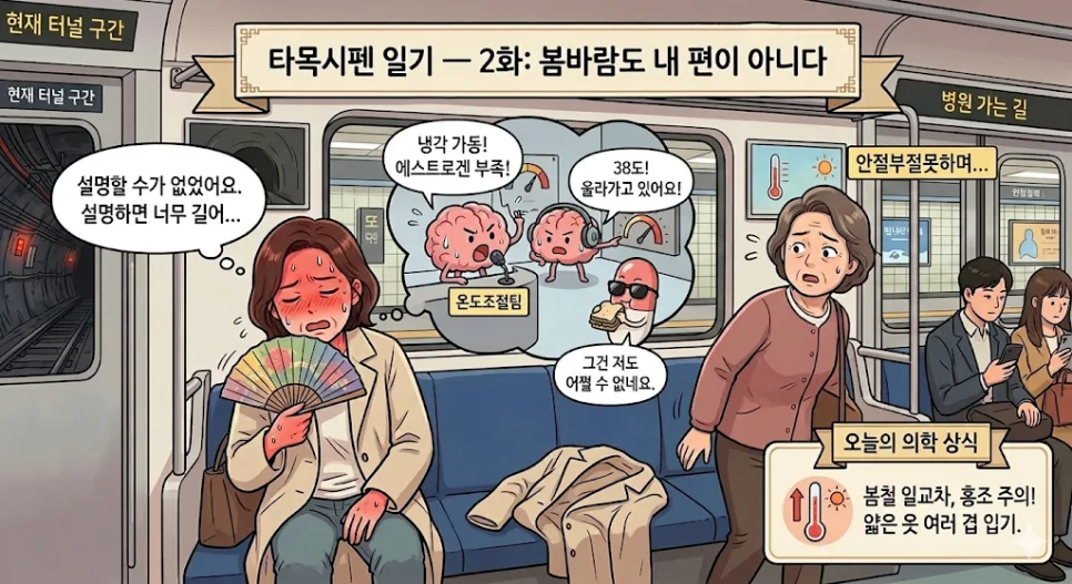타목시펜 안면홍조 2026: 봄철 증상 완화 팁과 관리법