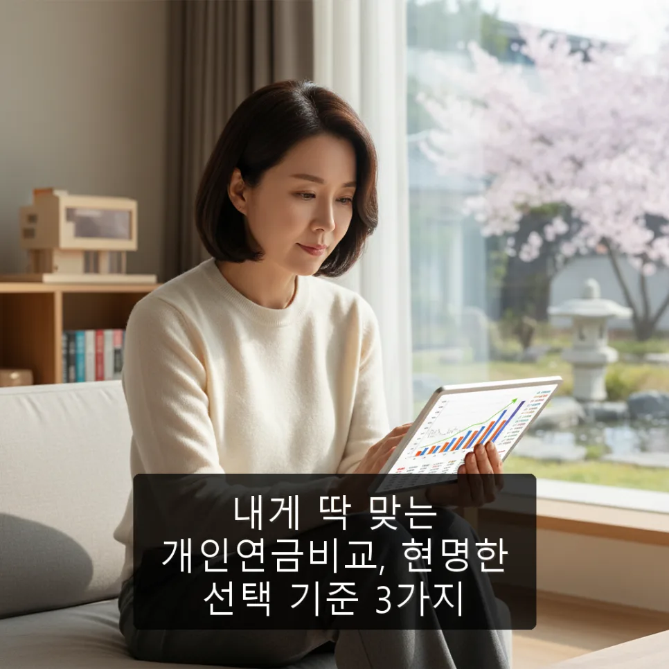 개인연금 비교 2026: 나에게 맞는 상품 찾는 3가지 핵심 기준