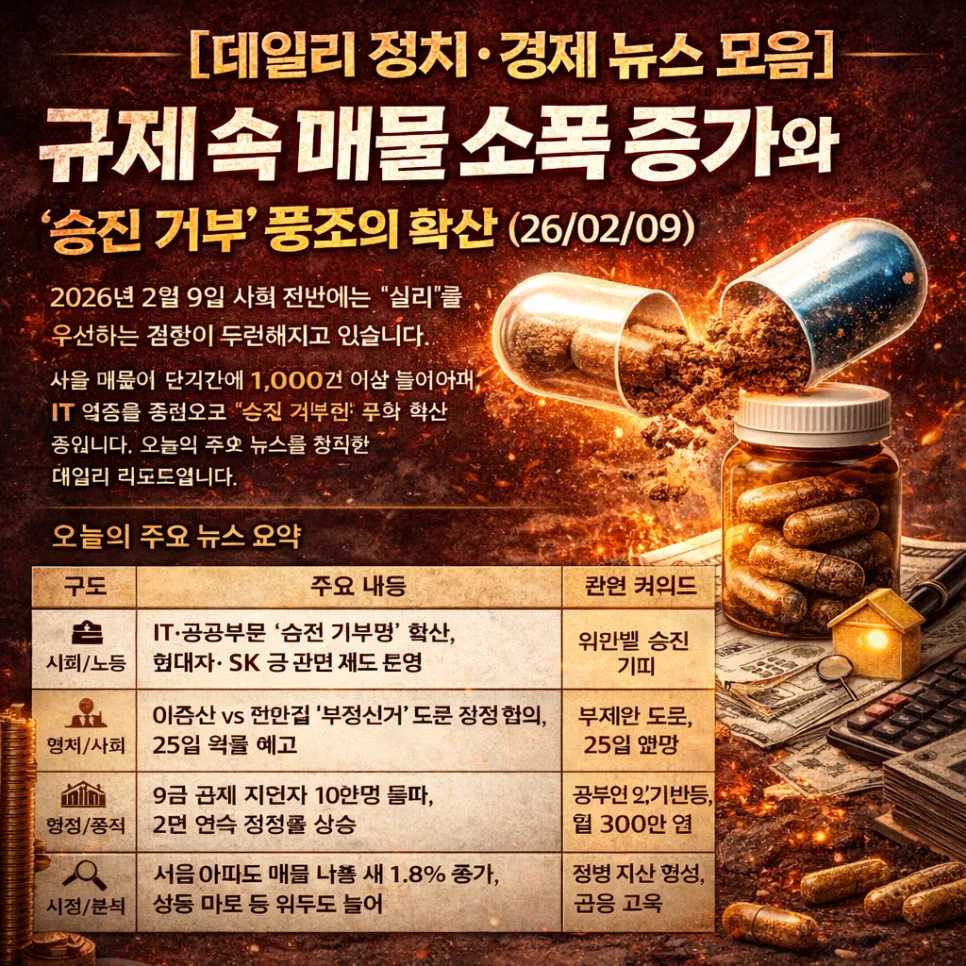 승진 거부·매물 증가 2026: 실리주의 시대의 경제·사회 변화