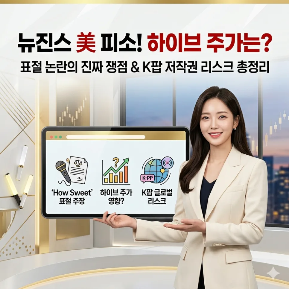 뉴진스 표절 소송 2026: 미국 피소 진실과 하이브 주가 영향