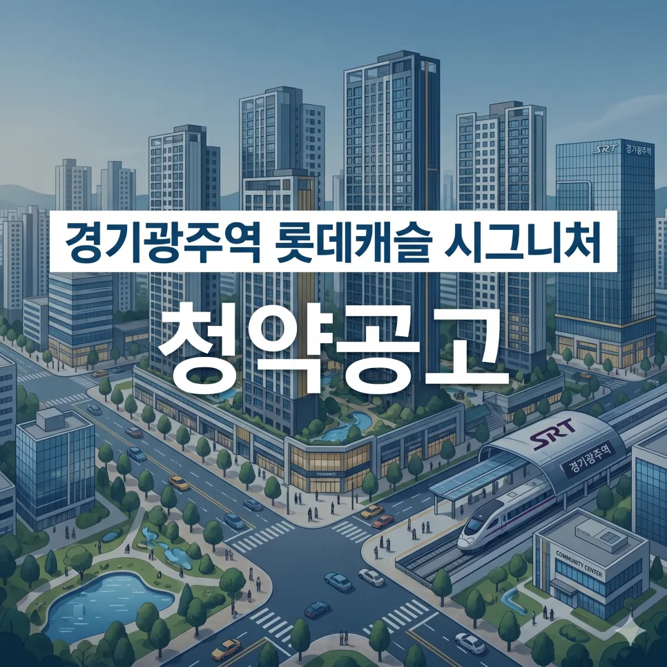 경기광주역 롯데캐슬 시그니처 2026년 분양가 및 청약 조건 총정리