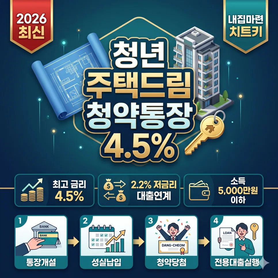 청년 주택드림 통장 자격 조건 및 2.2% 대출 혜택 2026년 총정리