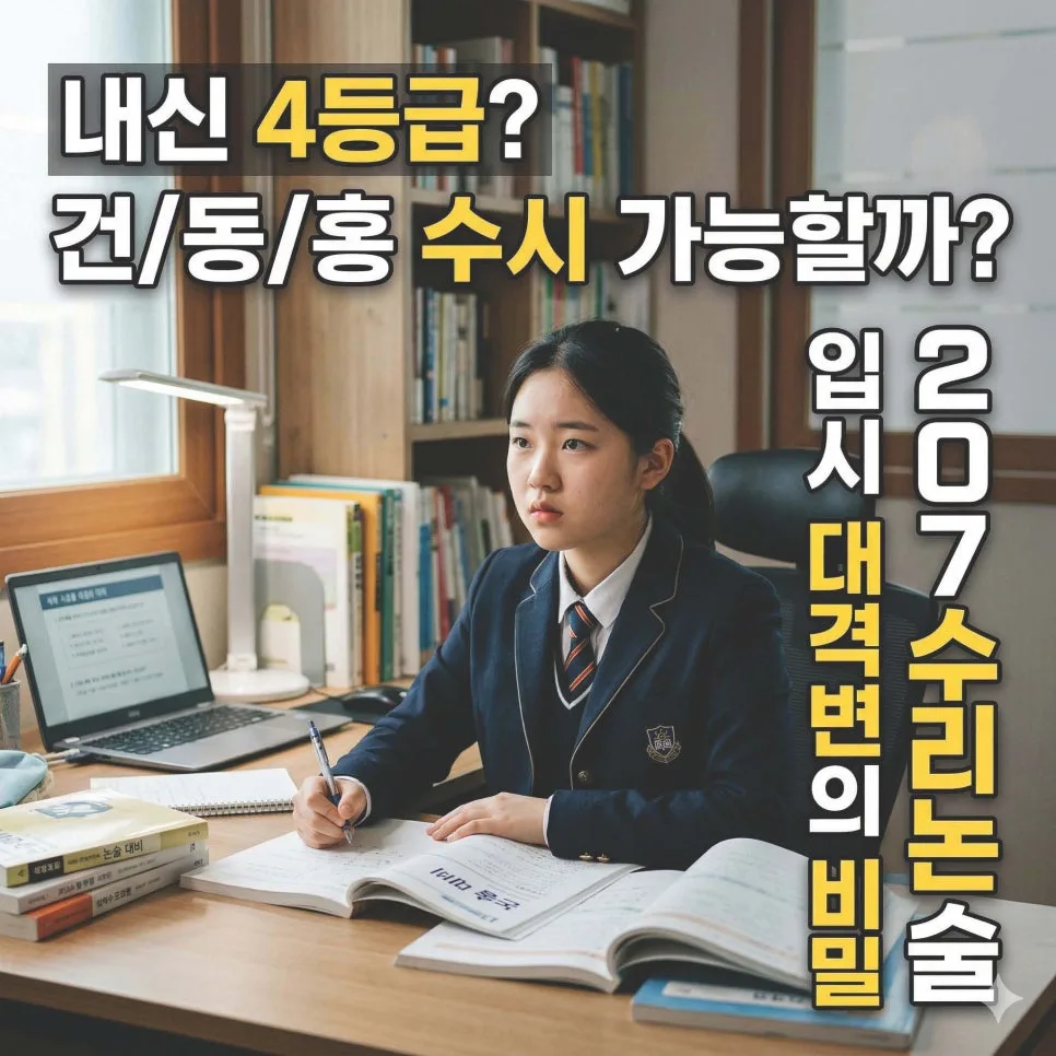 내신 4등급 건동홍 수시 가능? 2027 수리논술 전략 총정리