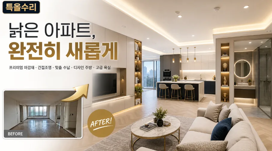 아파트 인테리어 등급 2026: 특올수리 vs 올수리 vs 기본 비교 2