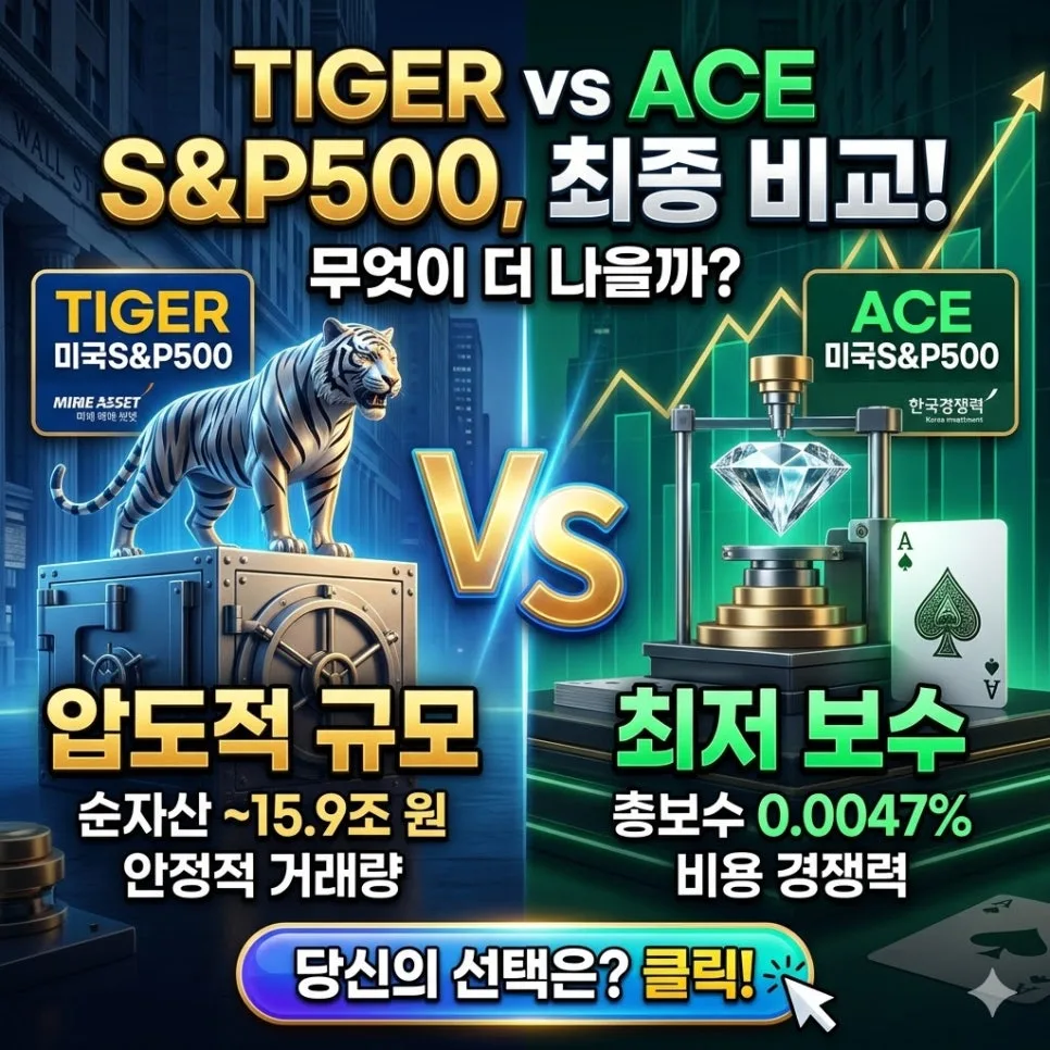 S&P500 ETF 비교 2026: TIGER vs ACE, 어떤 상품이 유리할까?