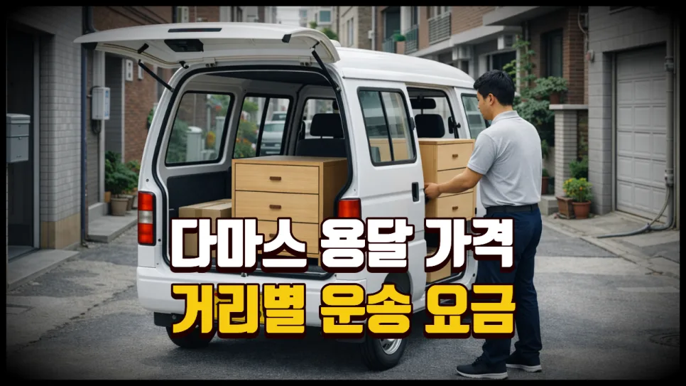 다마스 용달 가격, 거리별 요금 및 추가 비용 완벽 정리 (2026년)