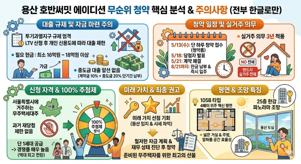 용산 호반써밋 에이디션 무순위 청약: 20억 로또 잡는 법 2026 2