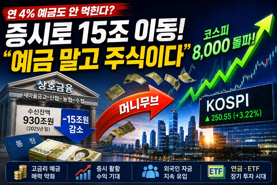 2026년 증시로 15조 이동한 이유와 투자 흐름 총정리