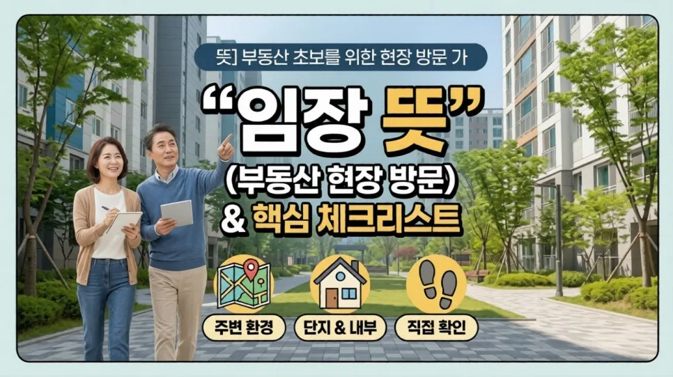 부동산 임장 뜻 완벽 정리 2026: 초보 필수 체크리스트