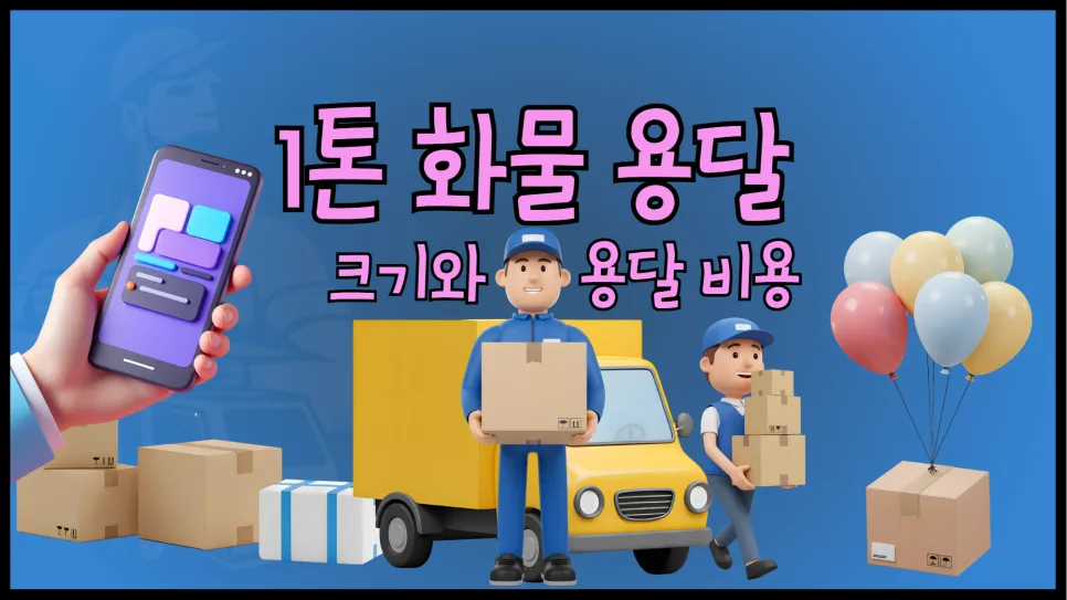 1톤 용달 종류별 크기 및 비용 2026년 총정리