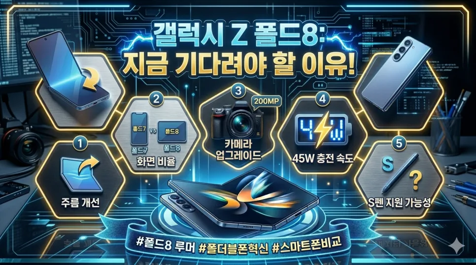 갤럭시 Z 폴드8, 2026년 출시될 5가지 변화와 기다려야 하는 이유