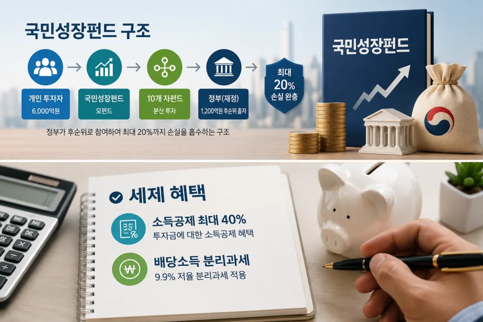 국민성장펀드 2026: 소득공제 40% & 손실 방어 완벽 가이드 2