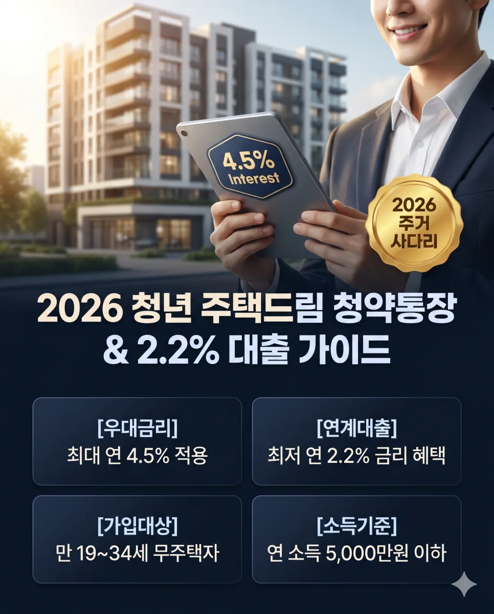 청년 주택드림 통장 2026년, 자격·금리·대출 완벽 분석