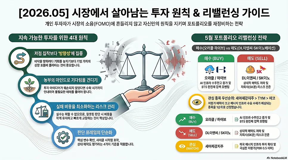 2026년 5월 주식 투자 전략: 1년간 적극 투입 계획 및 매매일지