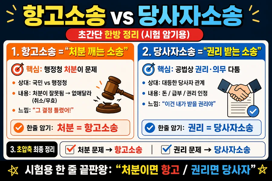 항고소송 vs 당사자소송 2026년 완벽 비교: 행정법 핵심 총정리