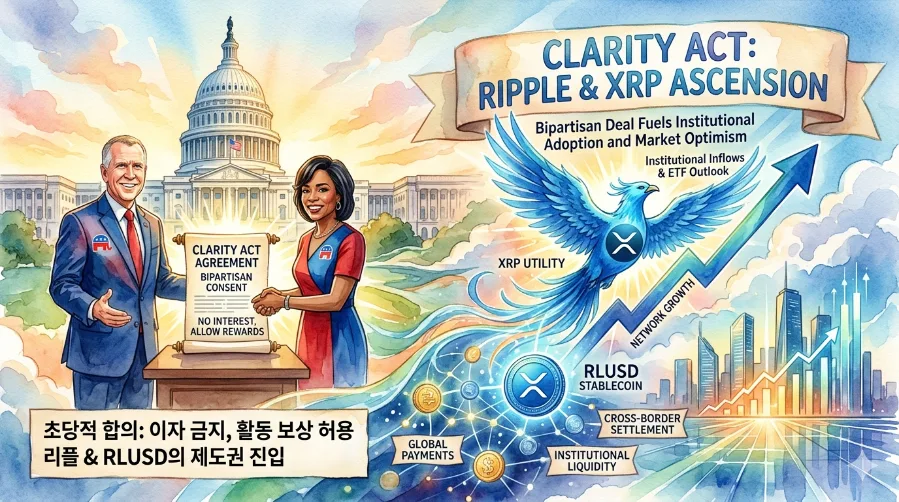 클래리티 법안 합의 2026: 리플 XRP, '투자' 넘어 '결제' 인프라로