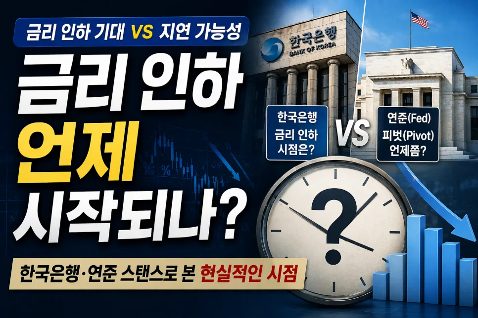 금리 인하 시점 2026: 한국은행·연준 기준 분석