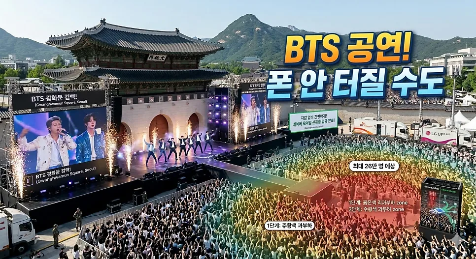 BTS 광화문 콘서트 통신망, 왜 끊길까? 2026년 대비책 총정리